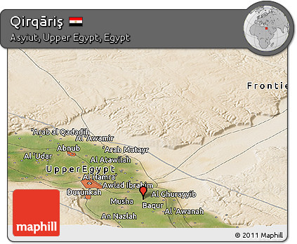 Satellite Panoramic Map of Qirqāriş