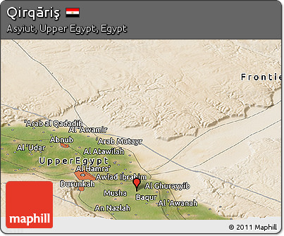 Satellite Panoramic Map of Qirqāriş
