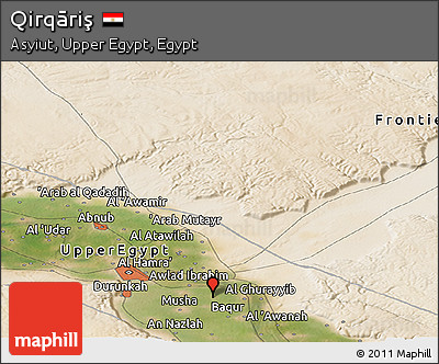 Satellite Panoramic Map of Qirqāriş
