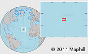 Gray Location Map of the area around 27° 19' 44" N, 31° 22' 30" W