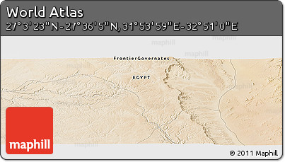 Satellite Panoramic Map of the Area around 27° 19' 44" N, 32° 22' 30" E