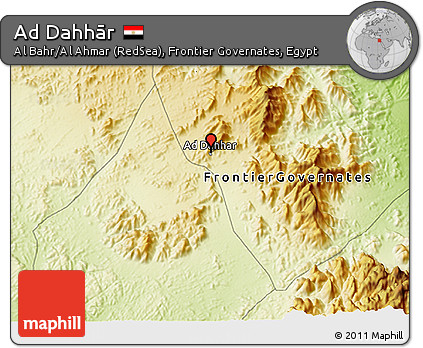 Physical 3D Map of Ad Dahhār