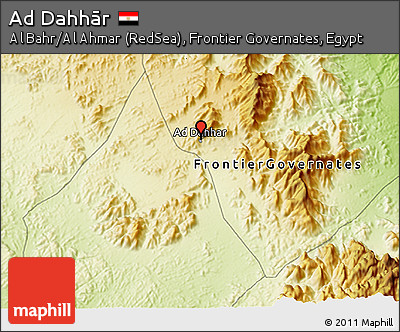 Physical 3D Map of Ad Dahhār