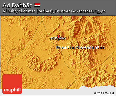 Political 3D Map of Ad Dahhār