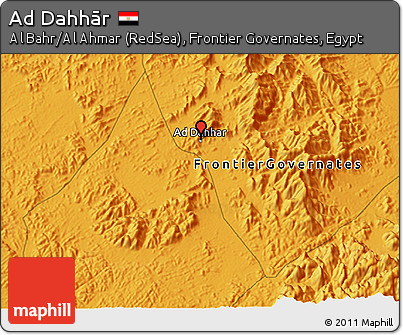 Political 3D Map of Ad Dahhār