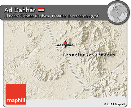 Shaded Relief 3D Map of Ad Dahhār