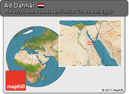 Satellite Location Map of Ad Dahhār