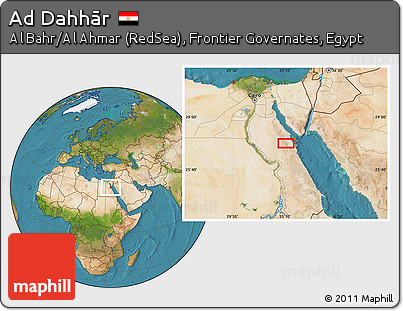 Satellite Location Map of Ad Dahhār