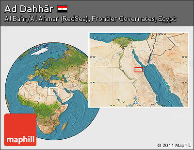 Satellite Location Map of Ad Dahhār