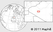 Blank Location Map of the area around 27° 19' 44" N, 4° 10' 30" W