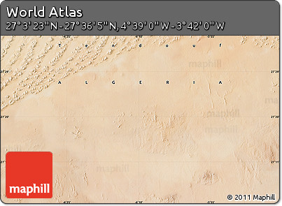 Satellite Map of the Area around 27° 19' 44" N, 4° 10' 30" W