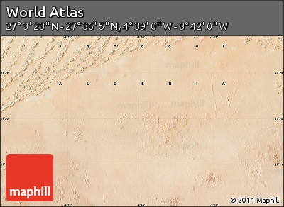 Satellite Map of the Area around 27° 19' 44" N, 4° 10' 30" W