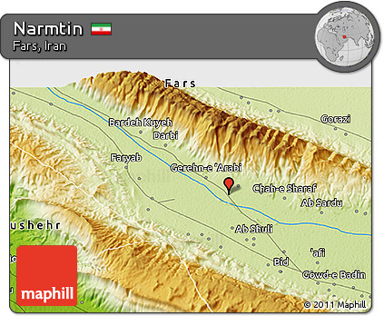 Physical 3D Map of Narmtin