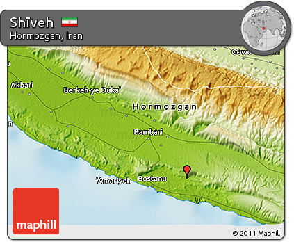 Physical 3D Map of Shīveh