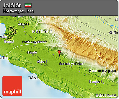 Physical 3D Map of Jalālāt