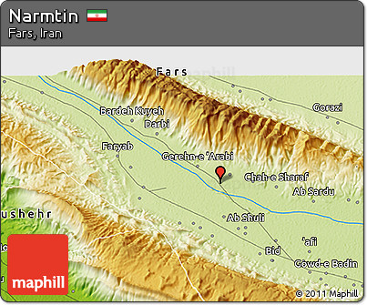 Physical 3D Map of Narmtin