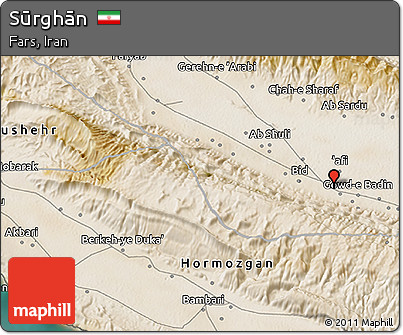 Satellite 3D Map of Sūrghān