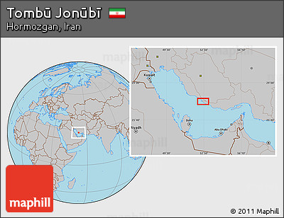 Gray Location Map of Tombū Jonūbī