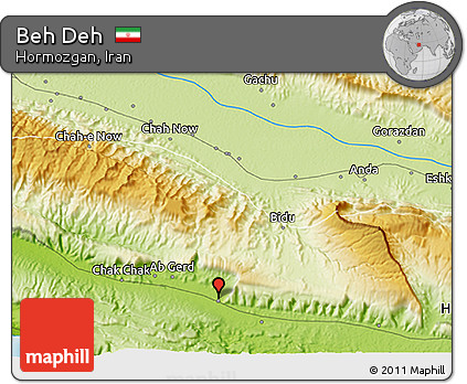 Physical 3D Map of Beh Deh