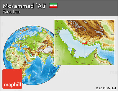 Physical Location Map of Moḩammad `Alī