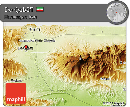 Physical 3D Map of Do Qabā'ī