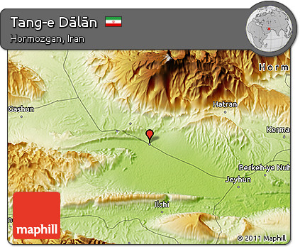 Physical 3D Map of Tang-e Dālān