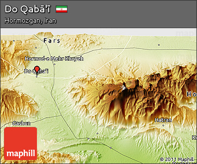 Physical 3D Map of Do Qabā'ī