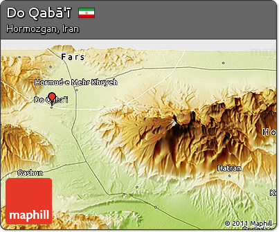 Physical 3D Map of Do Qabā'ī