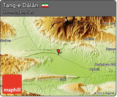 Physical 3D Map of Tang-e Dālān