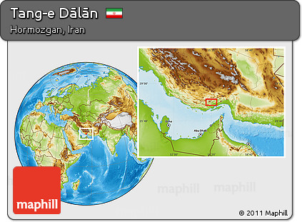 Physical Location Map of Tang-e Dālān