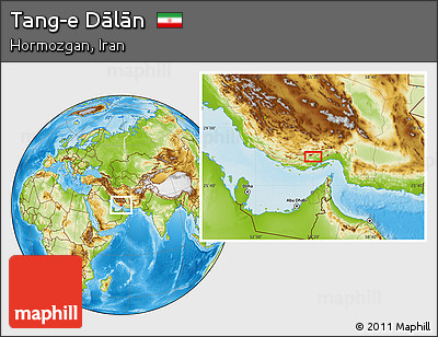 Physical Location Map of Tang-e Dālān