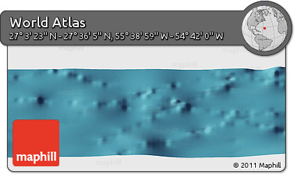 Satellite Panoramic Map of the Area around 27° 19' 44" N, 55° 10' 29" W
