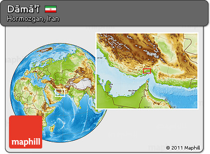 Physical Location Map of Dāmā'ī