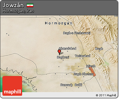 Satellite 3D Map of Jowzān
