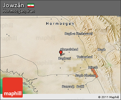 Satellite 3D Map of Jowzān