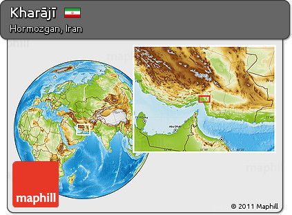 Physical Location Map of Kharājī