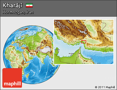 Physical Location Map of Kharājī