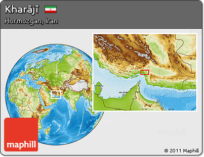Physical Location Map of Kharājī