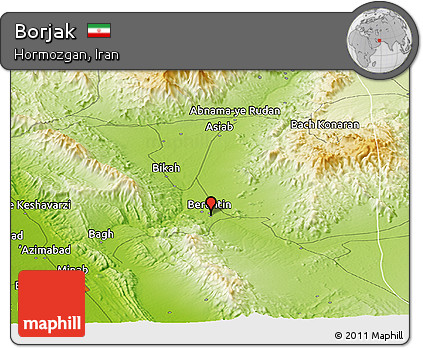 Physical Panoramic Map of Borjak
