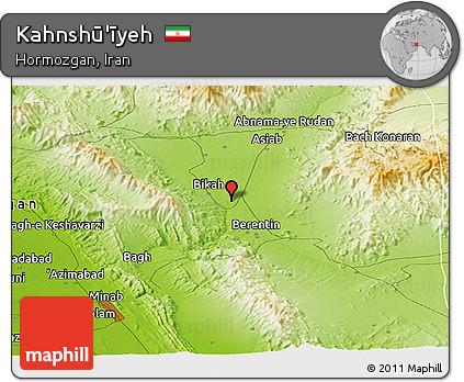 Physical Panoramic Map of Kahnshū'īyeh
