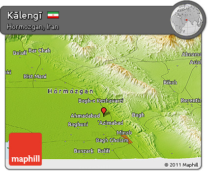 Physical Panoramic Map of Kālengī