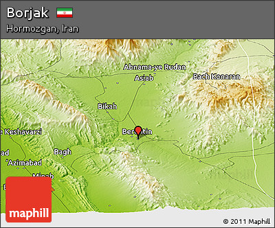 Physical Panoramic Map of Borjak