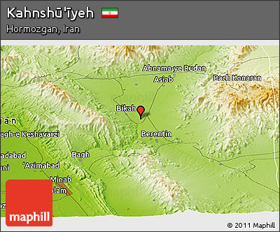 Physical Panoramic Map of Kahnshū'īyeh