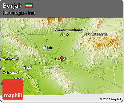 Physical Panoramic Map of Borjak