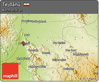 Physical 3D Map of Tejdānū