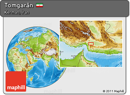Physical Location Map of Tomgarān