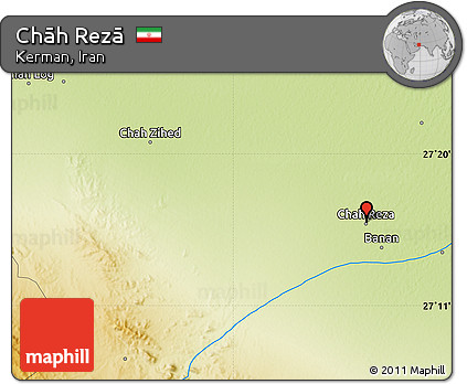 Physical Map of Chāh Rezā