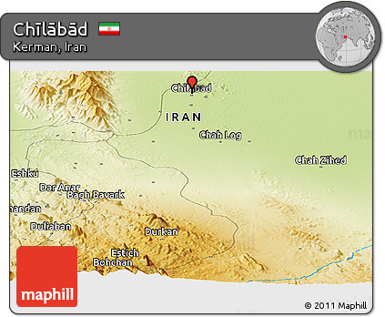 Physical Panoramic Map of Chīlābād