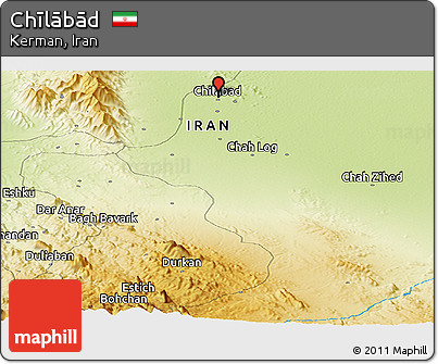 Physical Panoramic Map of Chīlābād