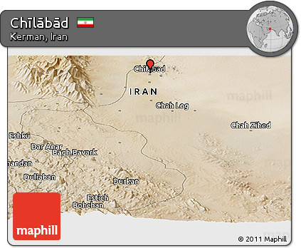 Satellite Panoramic Map of Chīlābād